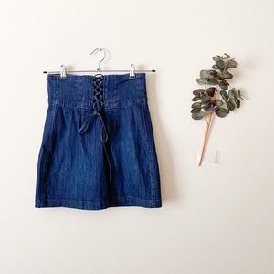 Express Denim High Waisted  Mini Skirt Size 8
